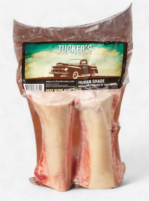 Tucker's Frozen Beef Bones 6 Inch Dog Treat, 2 Pk