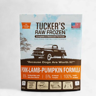 Tucker's Frozen Raw Dog Food Pork, Lamb &amp; Pumpkin, 3 Lb