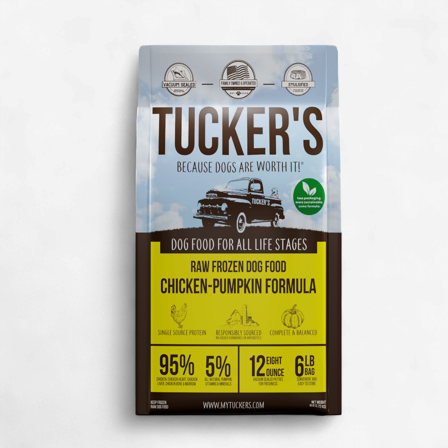 Tucker's Frozen Raw Dog Food Chicken &amp; Pumpkin, 6 Lb
