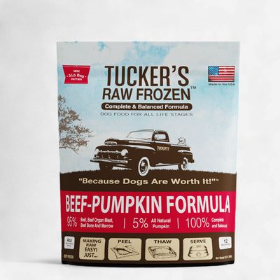 Tucker's Frozen Raw Dog Food Beef &amp; Pumpkin, 3 Lb