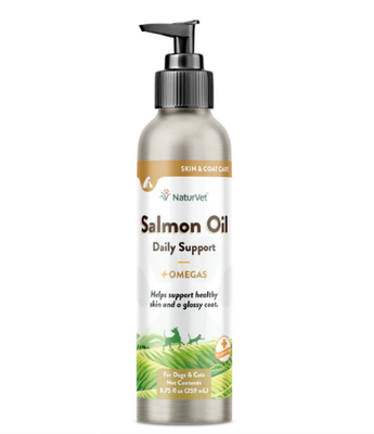 NaturVet Salmon Oil Unscented 8.75 oz for Dogs