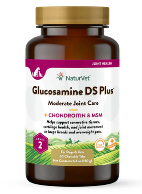 NaturVet Glucosamine-DS + Level 2 with MSM Tablets Time Release for Dogs
