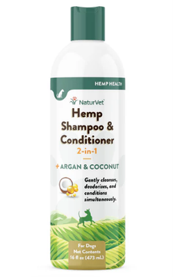 NaturVet Hemp Shampoo &amp; Conditioner 16 oz for Dogs