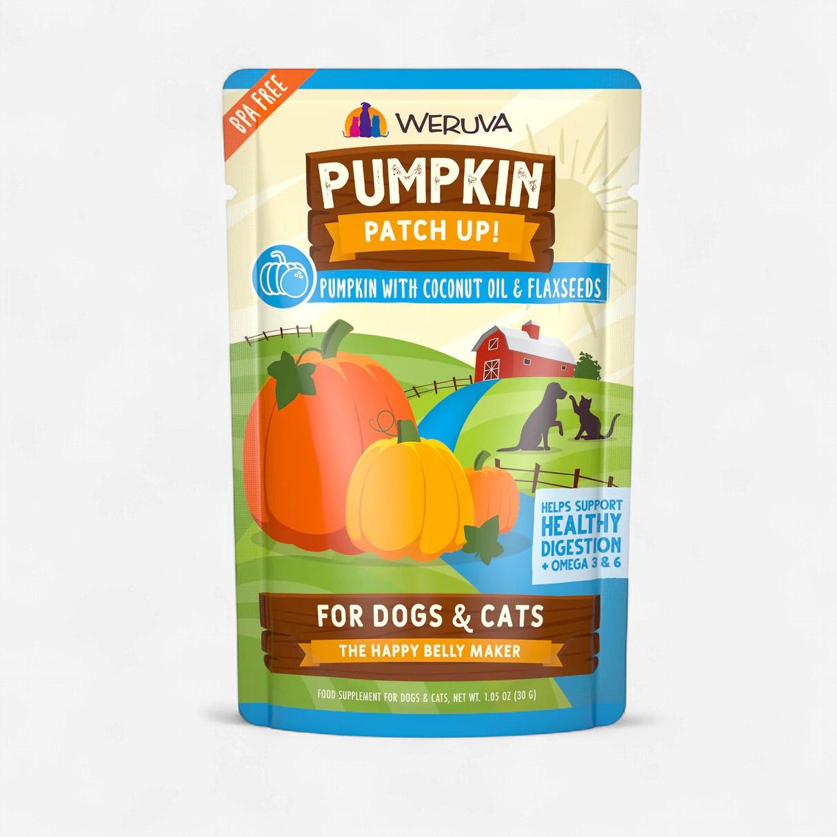 Weruva Pumpkin Patch Up! Pumpkin Digestive Supplement for Dogs &amp; Cats 2.8 oz