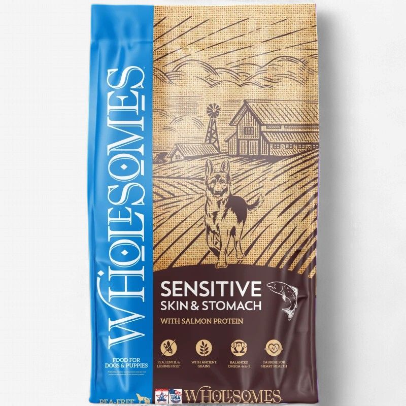 Wholesomes Sensitive Skin &amp; Stomach Salmon &amp; Brown Rice Dog Food 30 lb