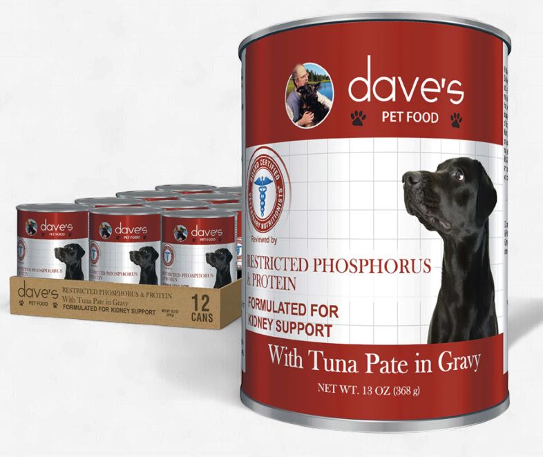 Dave's Dog Restricted Phosphorus Tuna Pate Kidney Support 13 Oz