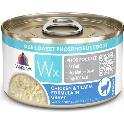 Weruva Wx Chicken &amp; Tilapia in Gravy Wet Cat Food 3 Oz