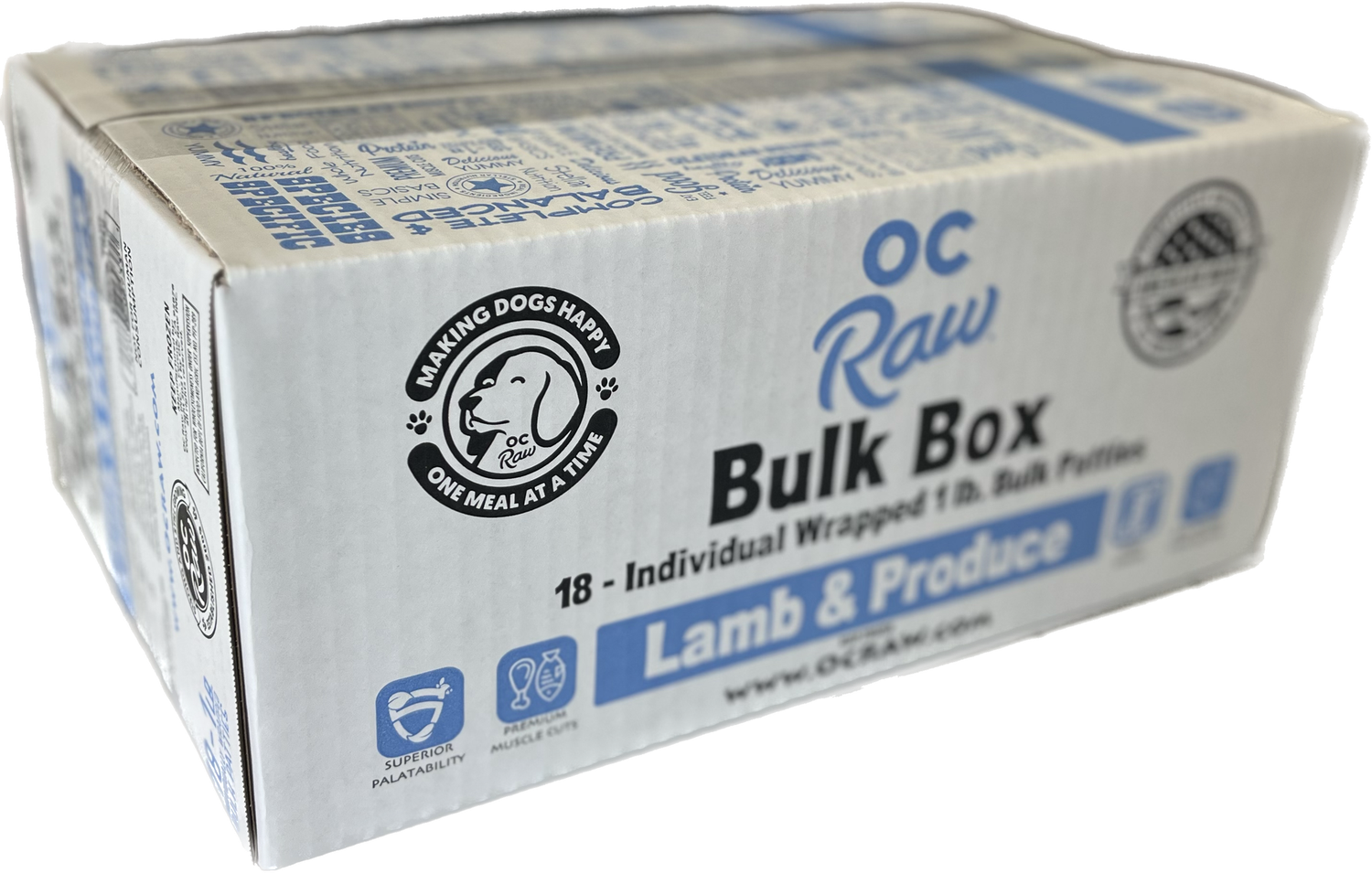 OC Raw Lamb &amp; Produce 18lb [$8.34/ lb]