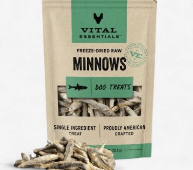 Vital Essentials Freeze-Dried Raw Dog Treats Minnows, 2.5-oz bag