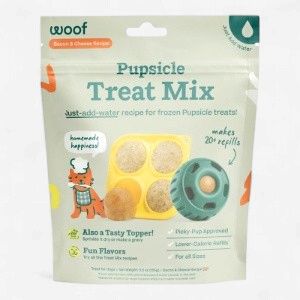 Woof Pupsicle Mix Bacon & Cheese Dog Treat Mix 5.5 oz Woof Pupsicle Mix Bacon & Cheese Dog Treat Mix 5.5 oz