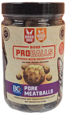 Boss Proballs Freeze Dried Raw Meatball Pork 6 Oz