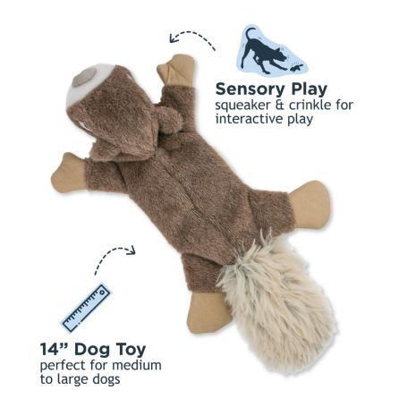 Plush Stuffless Squirrel Squeak Toy 16"