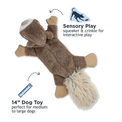 Plush Stuffless Squirrel Squeak Toy 16"