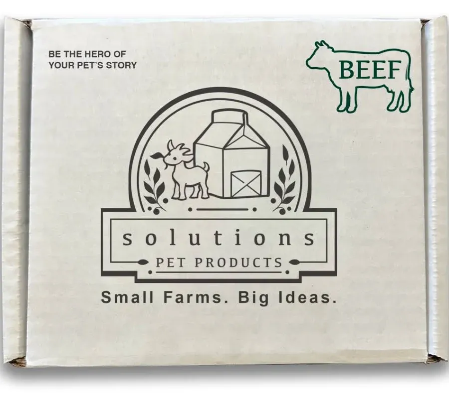 Solutions Raw Beef Recipe Frozen Dog Food Chubs 12 lb Box (12 x 1 lb)