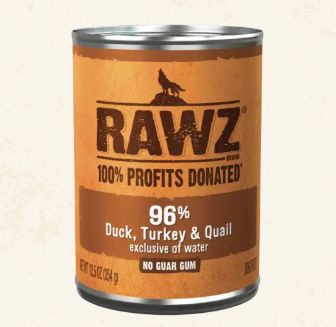 Rawz Duck, Turkey &amp; Quail 96% 12.5 Oz