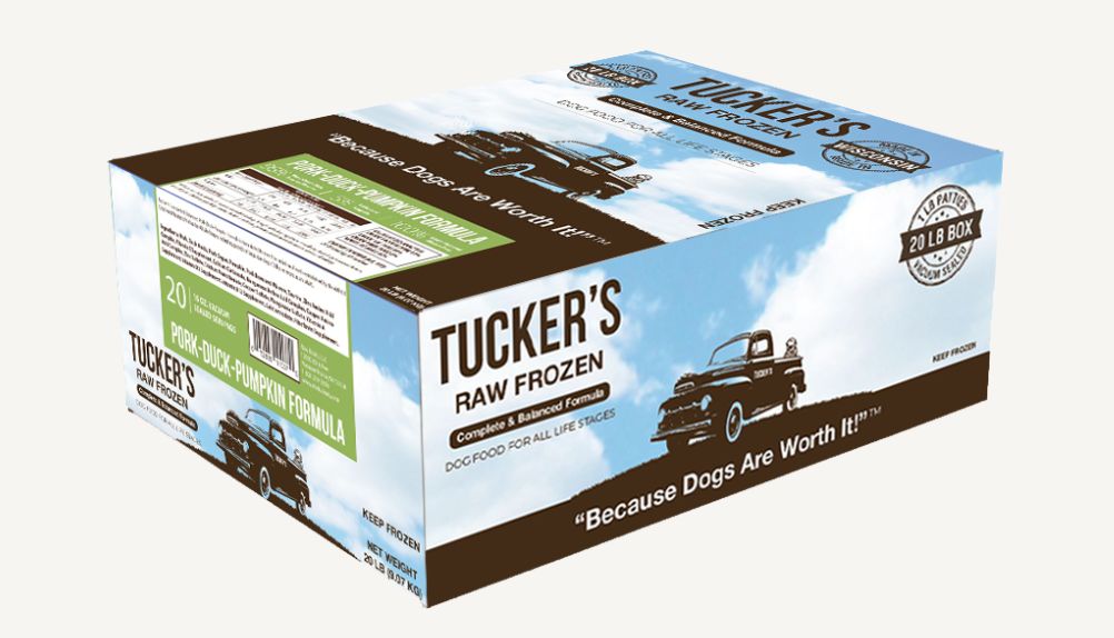 Tucker's Frozen Raw Dog Food Pork, Duck &amp; Pumpkin, 20 Lb