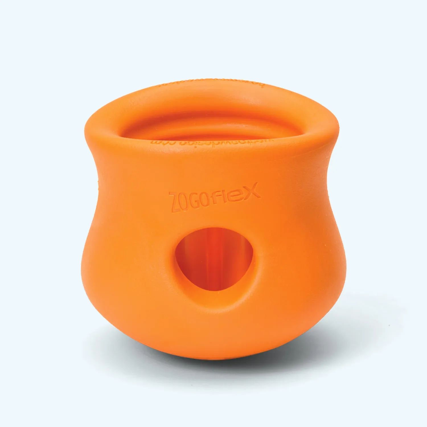 West Paw Zogoflex Toppl Large 4  Dog Toy Tangerine