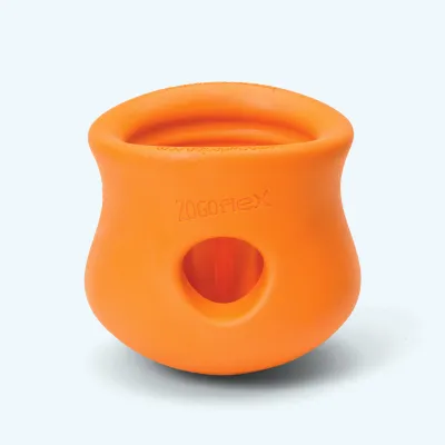 West Paw Zogoflex Toppl Large 4  Dog Toy Tangerine