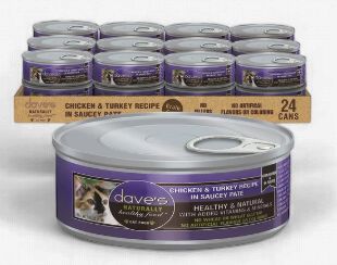 Dave's Cat Saucey Pate Chicken &amp; Turkey 5.5 Oz