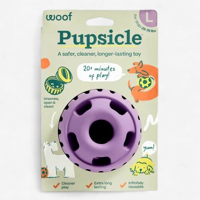Woof Pupsicle Lavender Dog Enrichment Toy Large