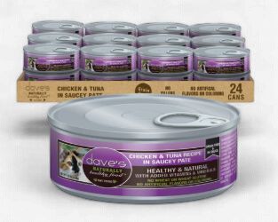Dave's Cat Saucey Pate Chicken &amp; Tuna 5.5 Oz