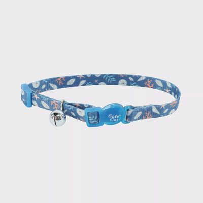Coastal Safe Cat Fashion Adjustable Breakaway Cat Collar Under the Sea