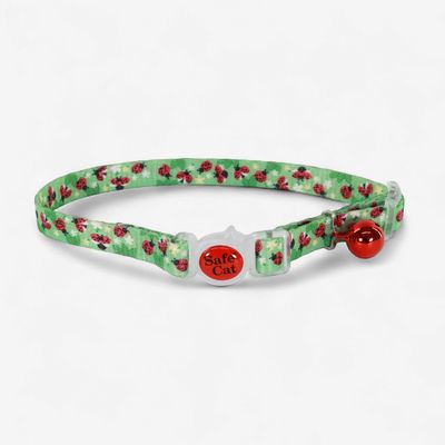 Coastal Safe Cat Fashion Adjustable Breakaway Cat Collar Ladybugs