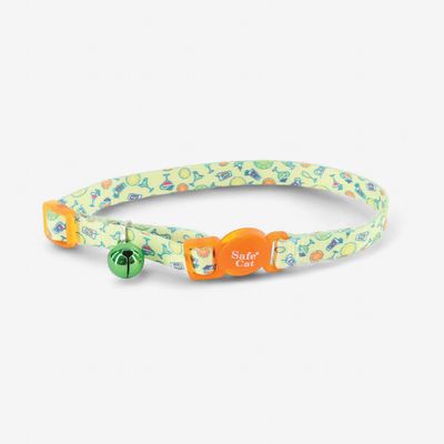 Coastal Safe Cat Fashion Adjustable Breakaway Cat Collar Happy Hour