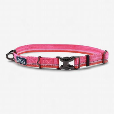 K9 Explorer Trek Adjustable Dog Collar Himalayas Bright Pink Large