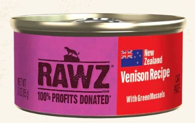 Rawz Cat 94% Venison w/ Green Mussels Pâté 3 Oz