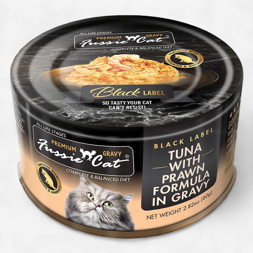 Black Label Tuna with Prawns in Gravy 2.82 Oz