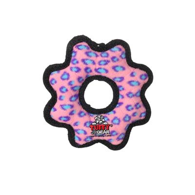Gear Ring Tuffy Toy Pink Leopard
