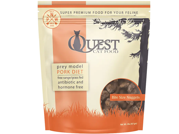 Cat Frozen Quest Pork Bite Size Nuggets 2 Lb