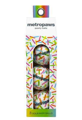 Metro Squeaker Ball - Pawty 3 pack 2.5"
