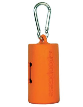 Poopcase Silicone Dispenser- Orange 20 count roll