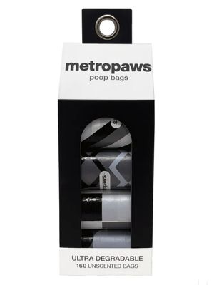 Degradable Poopy Packs - Black 8 rolls