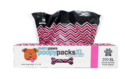 Degradable Poopy Packs - XL Pink 200 ct
