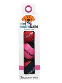 Mini Metro Ball - Pink 3 pack 2"
