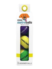 Mini Metro Ball - Yellow  3 pack 2"