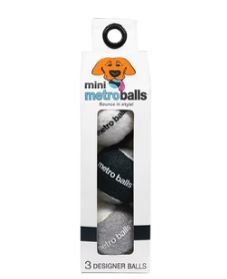Mini Metro Ball - Black 3 pack 2"