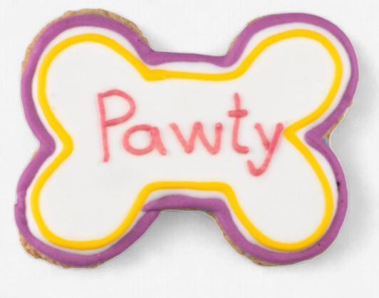 Birthday Pawty Bone Cookie