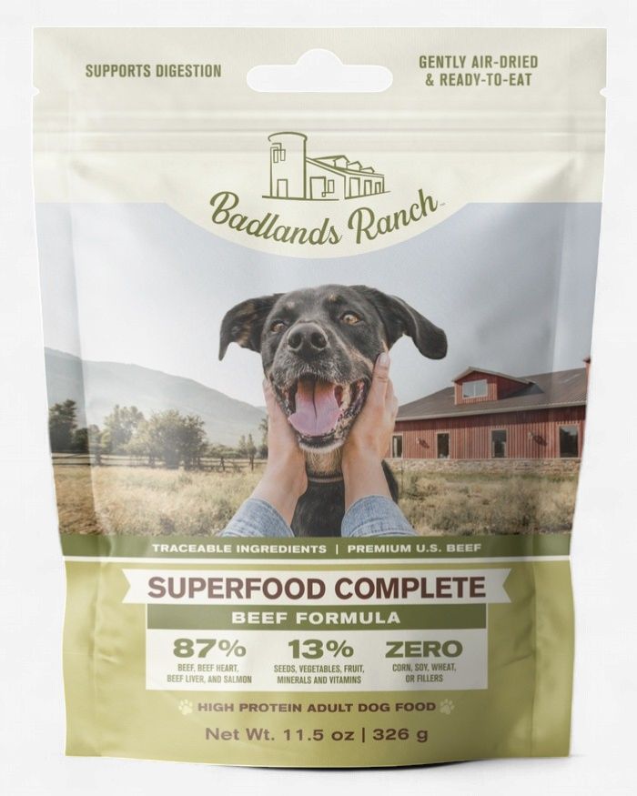 Badlands Ranch Superfood Complete Beef Air-Dried Dog Food, Size: 11.5 Oz