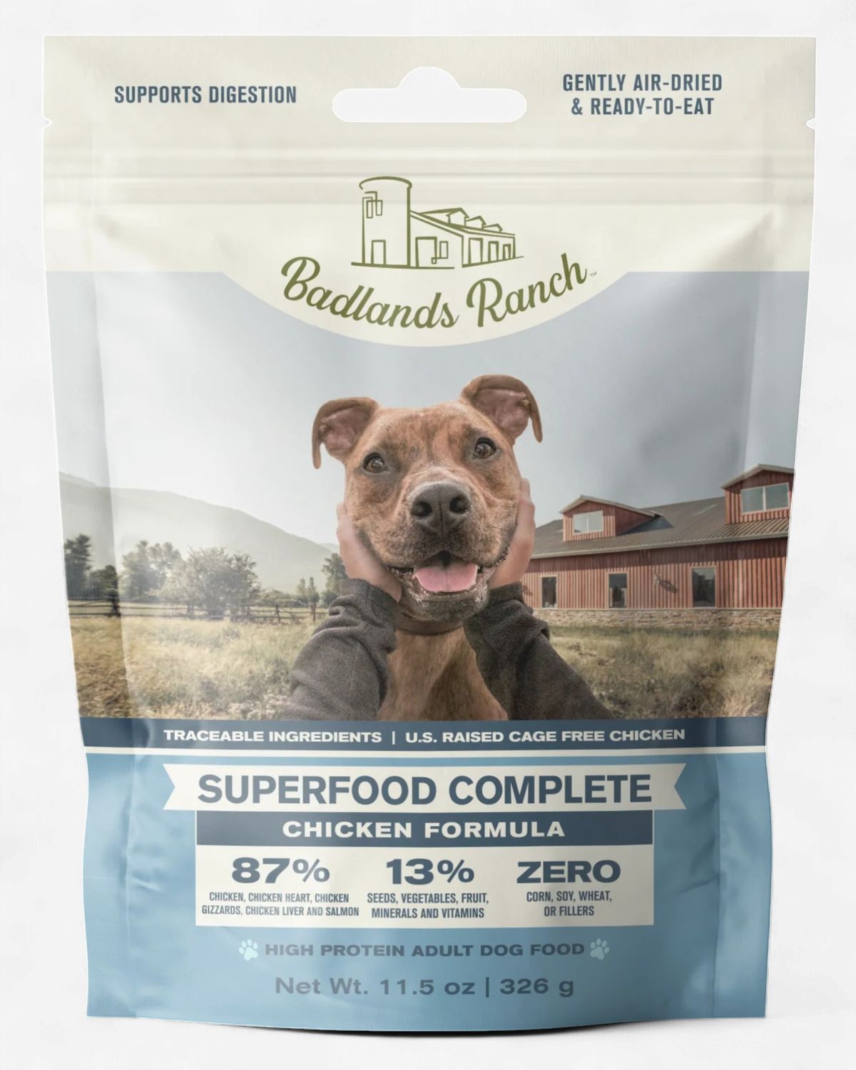 Badlands Ranch Superfood Complete Chicken Air-Dried Dog Food, Size: 11.5 Oz