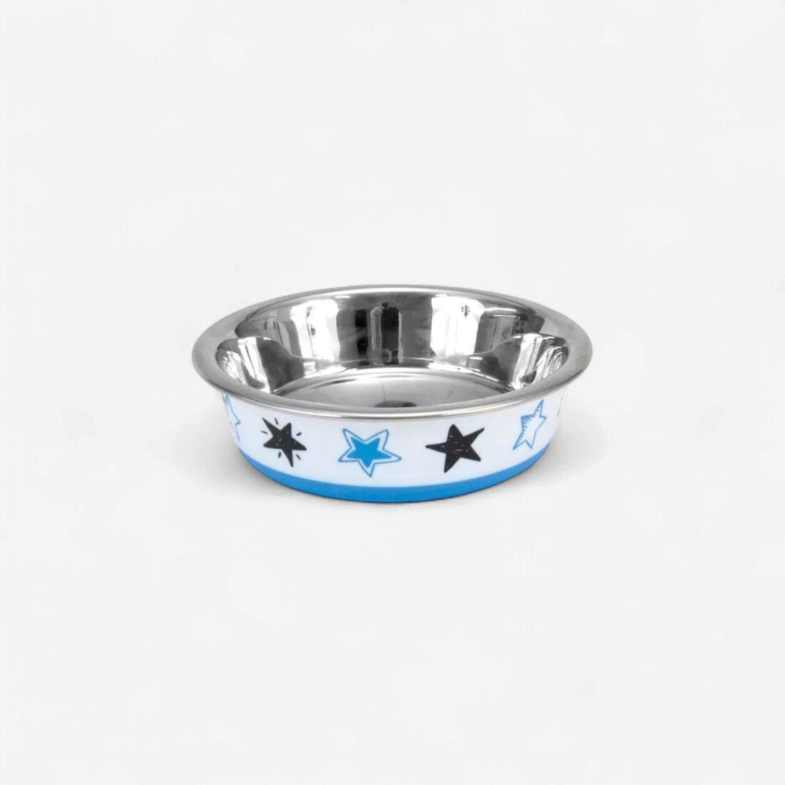 Maslow Design Series Stainless Steel Cat Bowl 6 oz, Colour: White/Blue