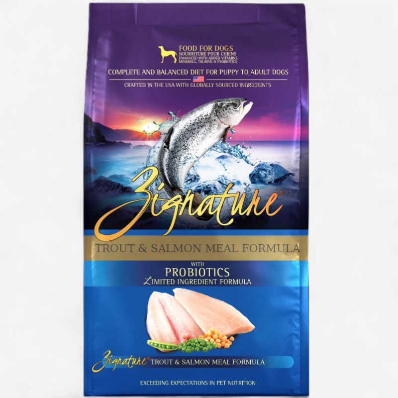 Zignature Original Trout &amp; Salmon Formula with Probiotics, Size: 4 lb