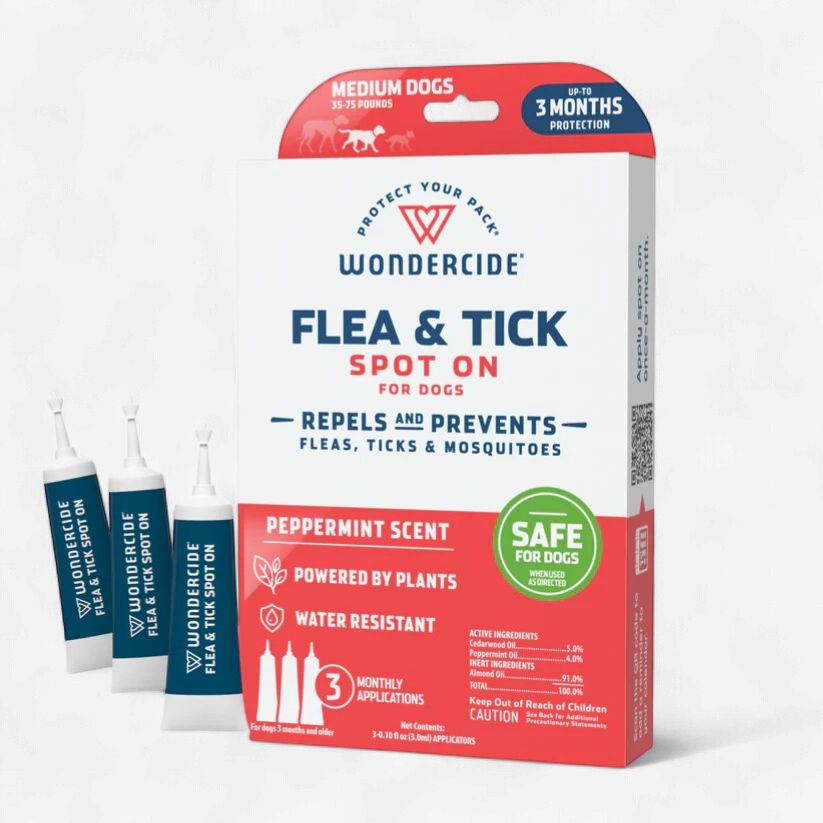 Wondercide Flea &amp; Tick Spot On for Dogs Peppermint Medium