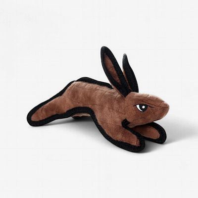 Tuffy Barnyard Jr. Rabbit Brown Durable Plush Dog Toy