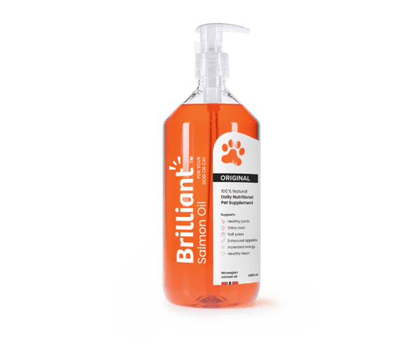 Brilliant Salmon Oil Skin &amp; Coat Supplement for Dogs &amp; Cats, Size: 10 Oz