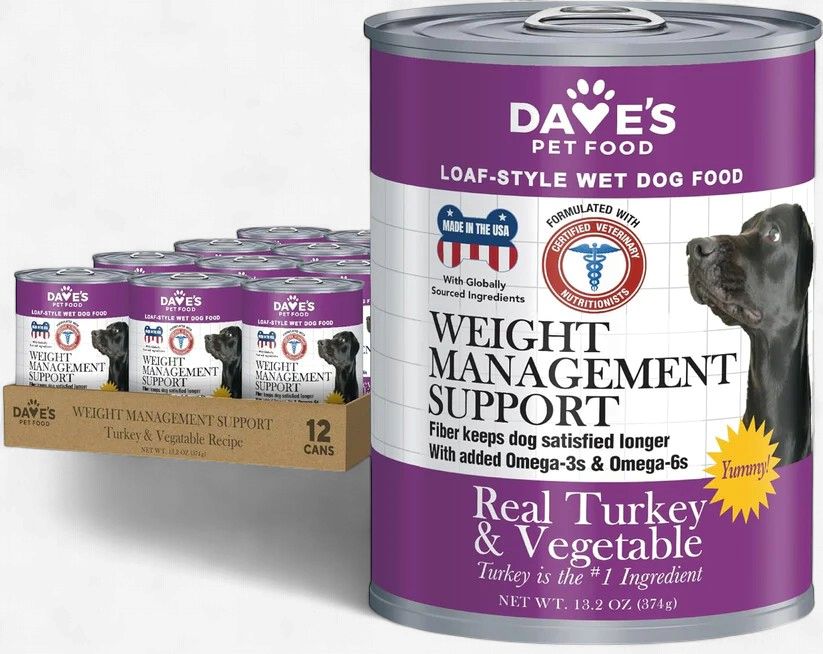 Dave’s Restricted Diet Weight Management Turkey &amp; Vegetables Dog Food 13.2 oz