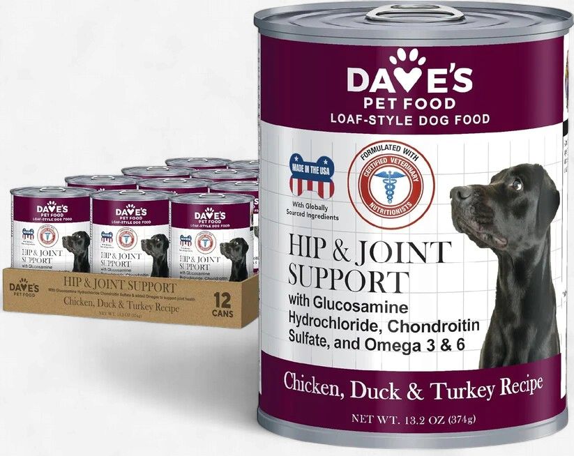 Dave's Restricted Diet Hip &amp; Joint Support Chicken, Duck &amp; Turkey Wet Dog Food 13.2 Oz